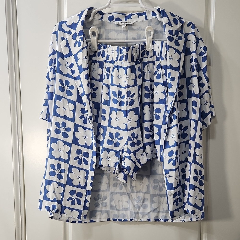 NWOT Pretty Garbage Short Pajama Set Small